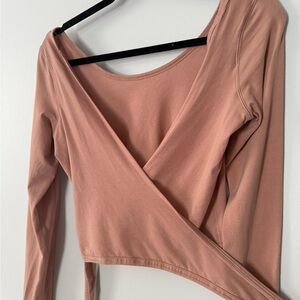 Lululemon Athletica Wrap-Style Long Sleeve in Soft Pink